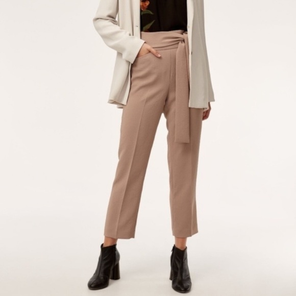 Aritzia Wilfred Geneva High Waist Rose Pant Size 8